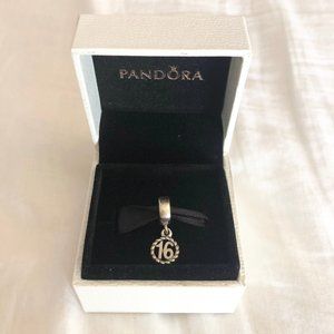 Pandora Silver Number "16" Charm